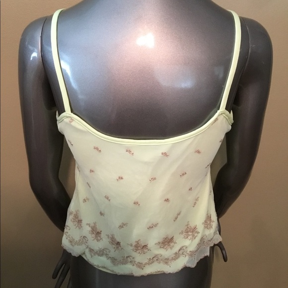 Vintage Hourglass lime cropped tank top blouse - Picture 4 of 6